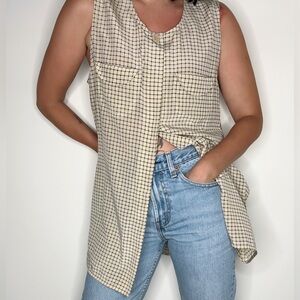 Vintage Giorgio Armani silk sleeveless blouse 14